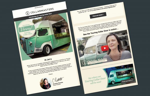 Vinny - Touring Cellar Door Email