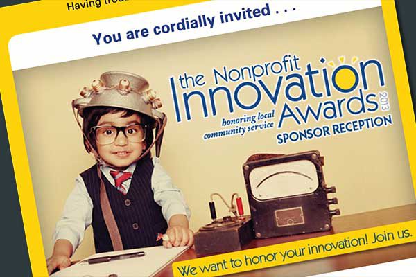 Non-profit Innovation Awards Email Invitation